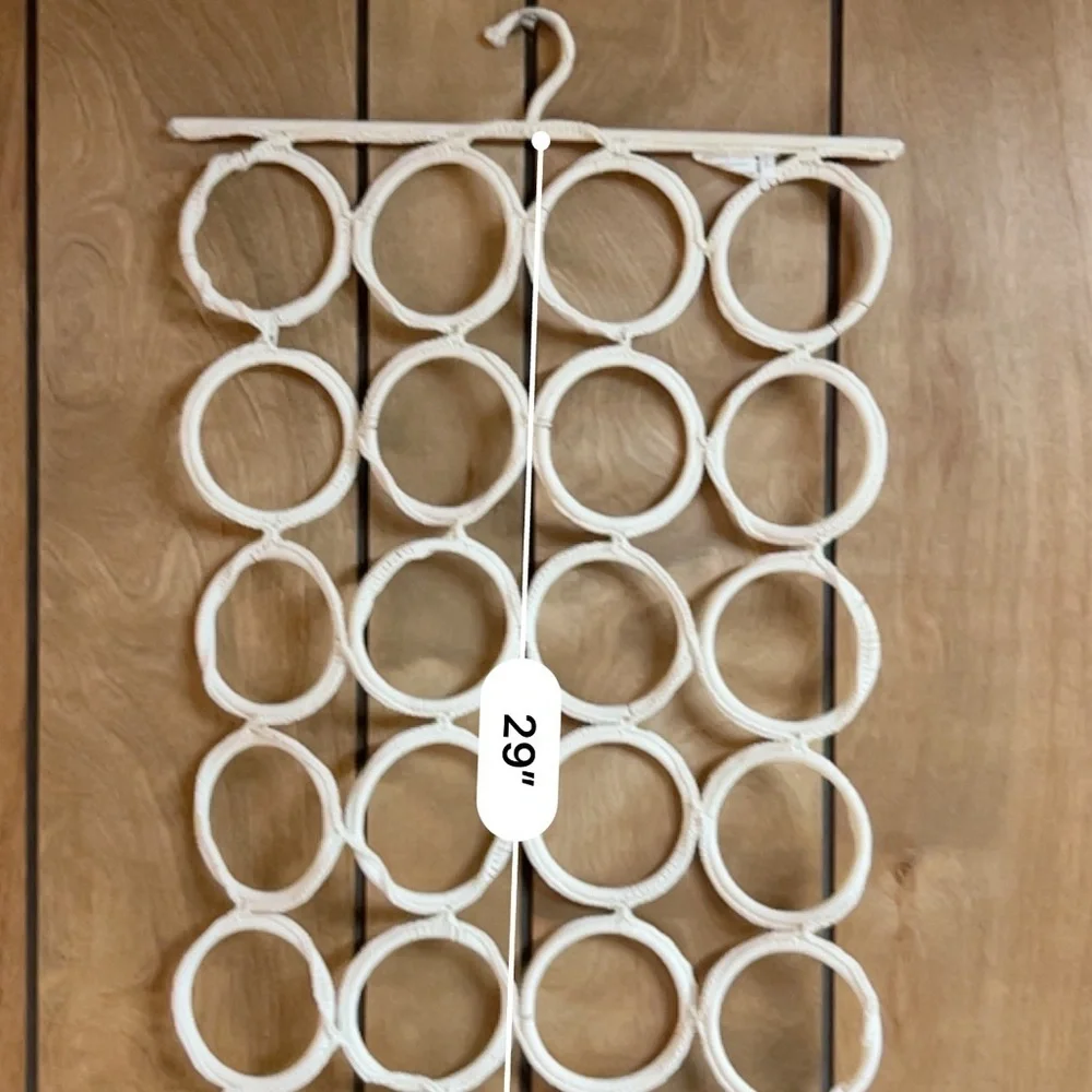28 Scarf Rack, Shawl Storage Holder Ties Rack Organizer Wardrobe Boho Knit